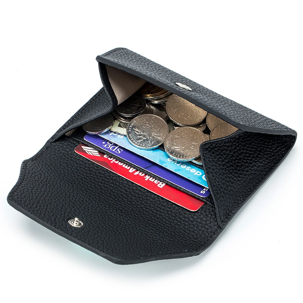 New Genuine Leather Fashion Ultrathin Zero Wallet Cowhide Simple Creative Card Bag Coin Bag Mini Storage Bag