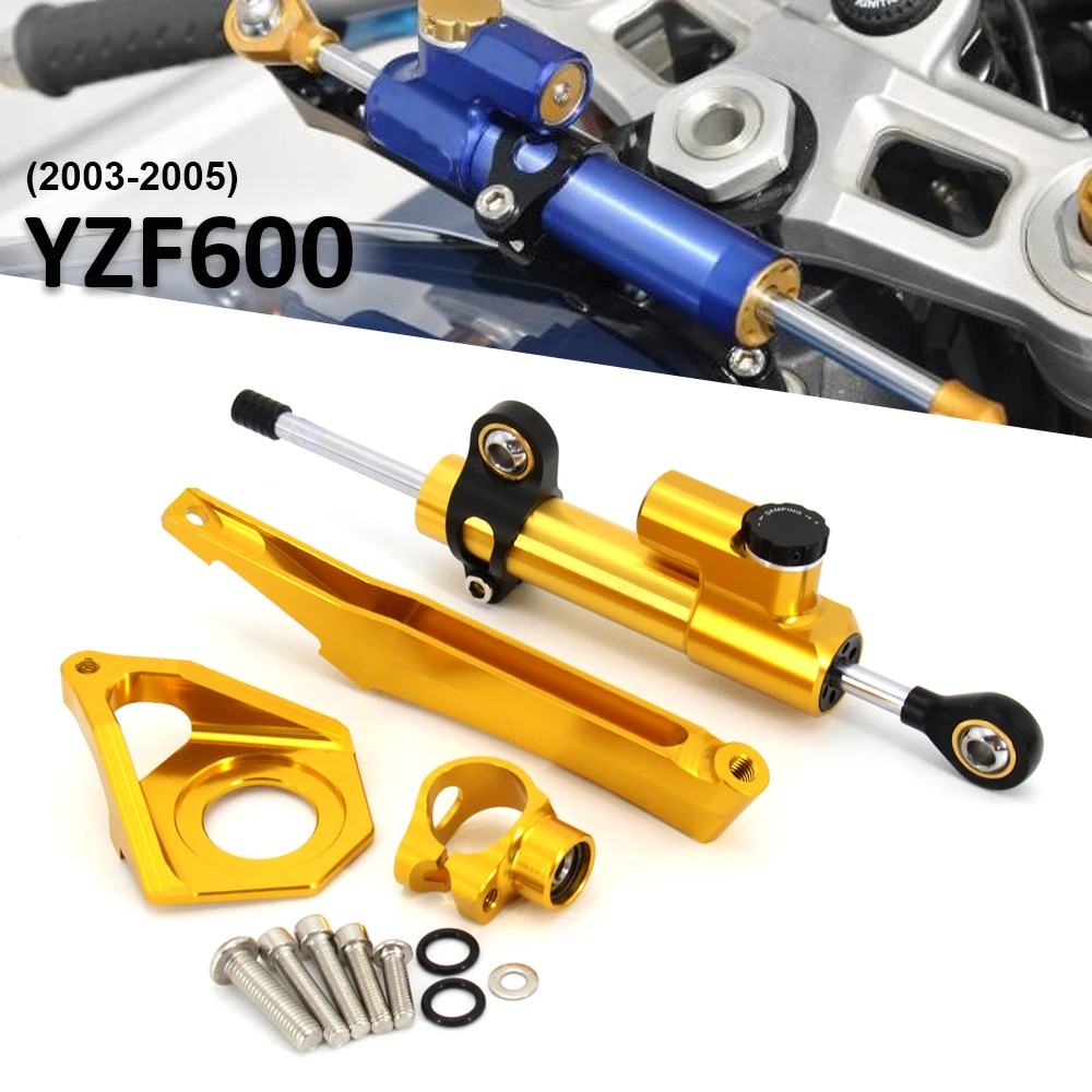 

Motorcycles Steering Stabilize Damper Bracket Mount Kit For YAMAHA YZF R6 YZF600 2003 2004 2005