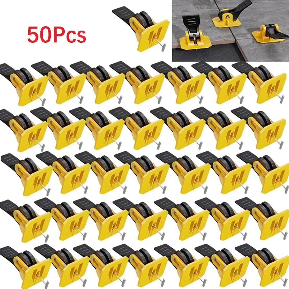 

50 Sets Tile Leveling Tools Tile Leveler For Flooring Tile Leveler Locator Spacers Tile Installation Hand Tools