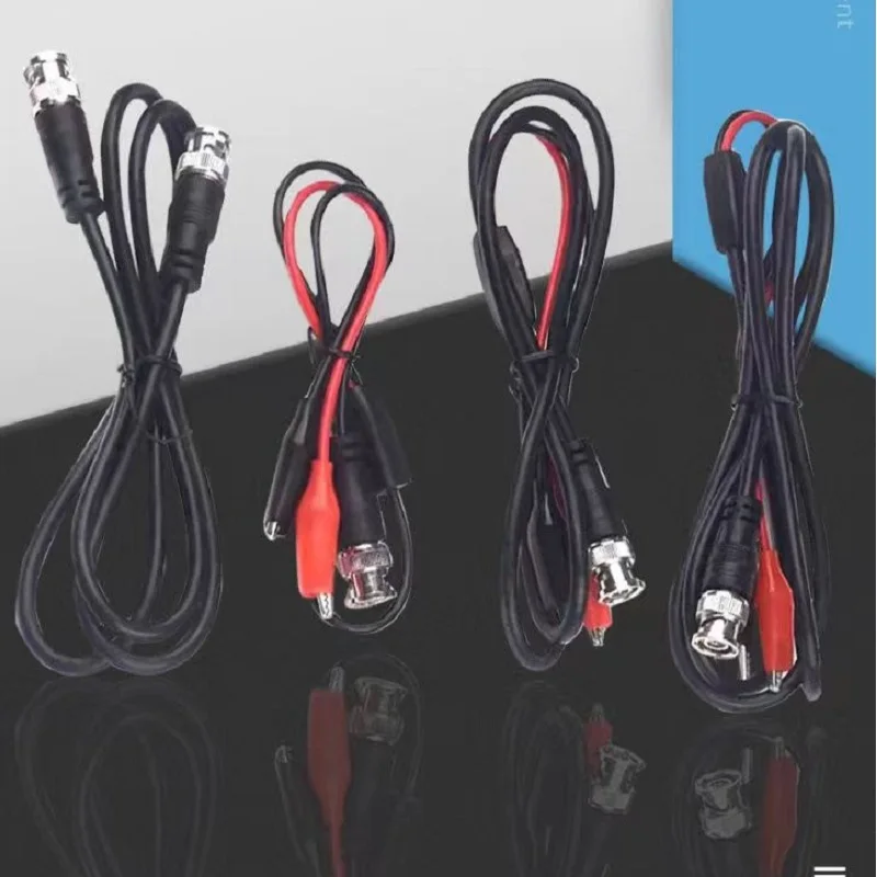 

P1013 BNC Male Plug to Dual Alligator Clip Q9-Q9 Oscilloscope DIY Test Probe Leads SMD Clip Cable Signal Generator Multimeter