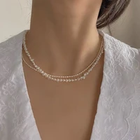 minar elegant genuine freshwater pearl necklace for women handmade baroque pearls beads chain choker necklaces wedding jewelry