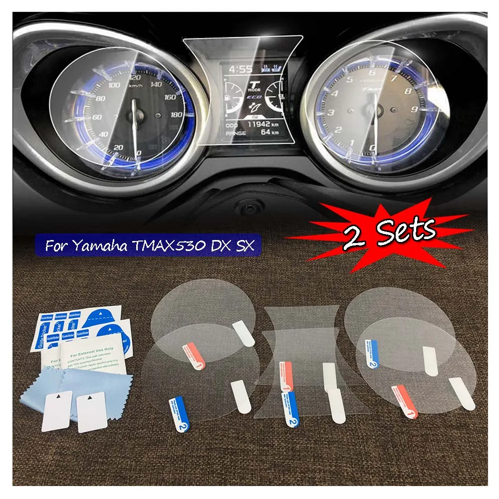 

2 SET For Yamaha Tmax 530 560 TMAX530 DX SX TMAX560 Tech Max Dashboard Cover Cluster Scratch Protection Film Screen Protector