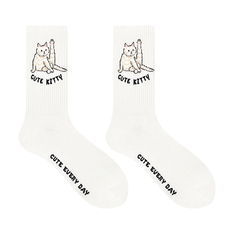 Носки Gbaf с высокими штанинами для мужчин и женщин милые хлопковые в японском