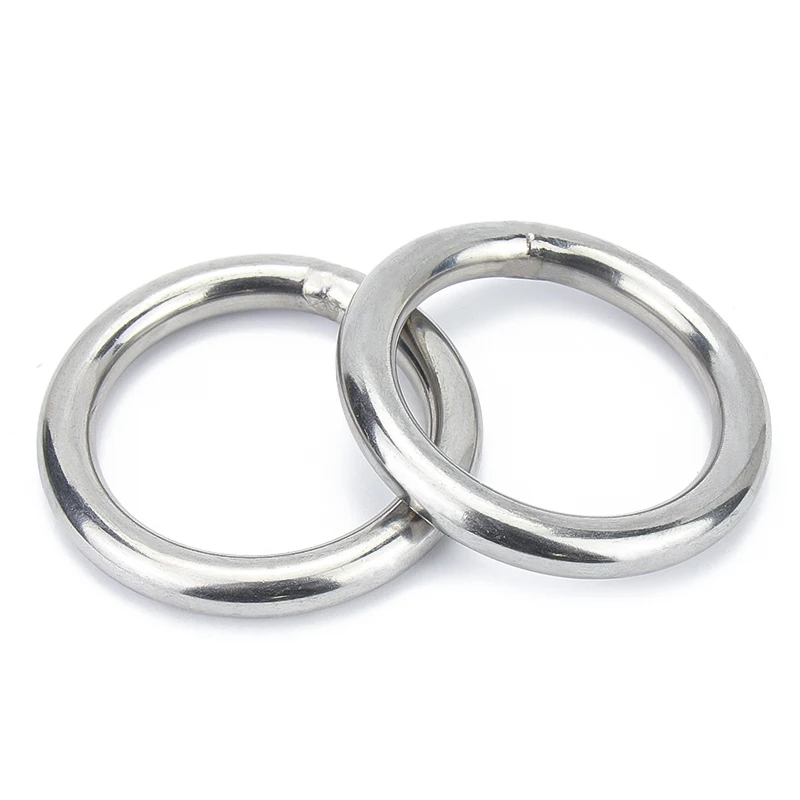 

Heavy Duty Welded Round Rings Smooth Solid O Ring 304 Stainless Steel For Rigging Marine Boat Hammock Yoga Hanging Ring M3-M8