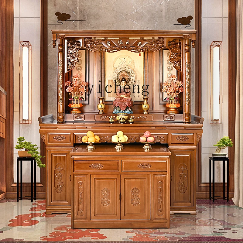 Деревянный шкаф Tqh из массива ореха Будда новый китайский для одежды домашний