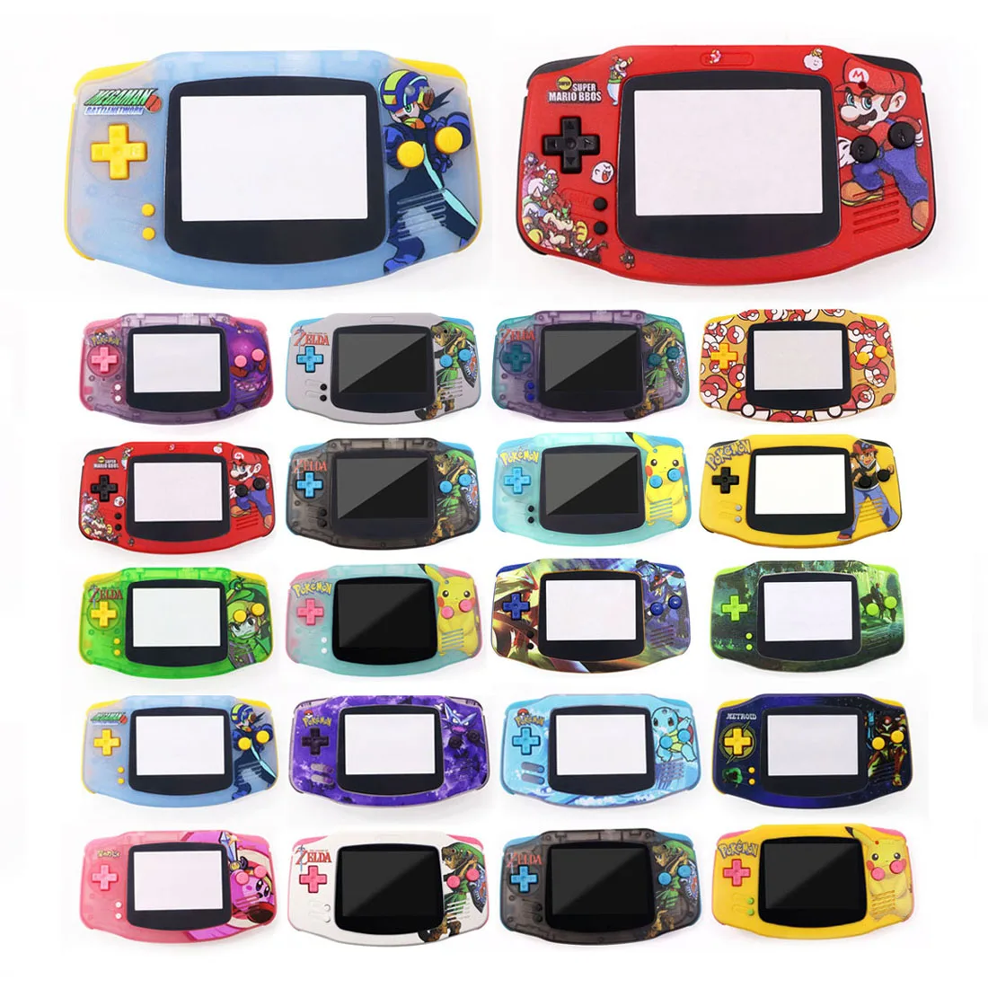 

Предварительно вырезанные GBA пользовательские UV Печатные Чехлы для GBA IPS V2 комплекты ЖК-экранов для игровой консоли GAMEBOY Advance