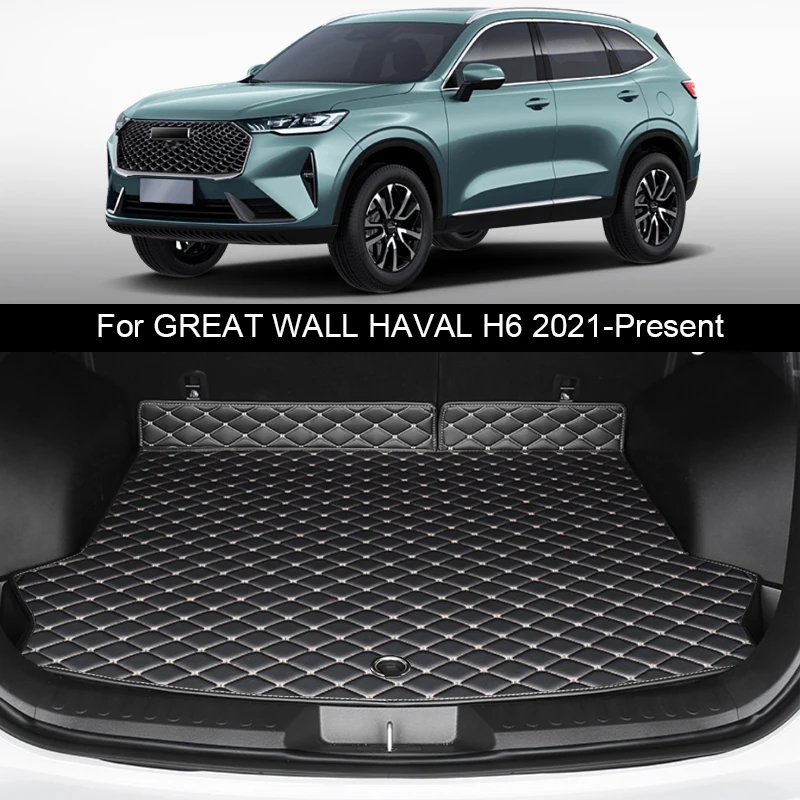 1pc Car Custom Rear Trunk Mat Anti-Dirty For Great Wall Haval H6 2021-2025 Leather Waterproof Cargo Liner Pad Auto Accessory