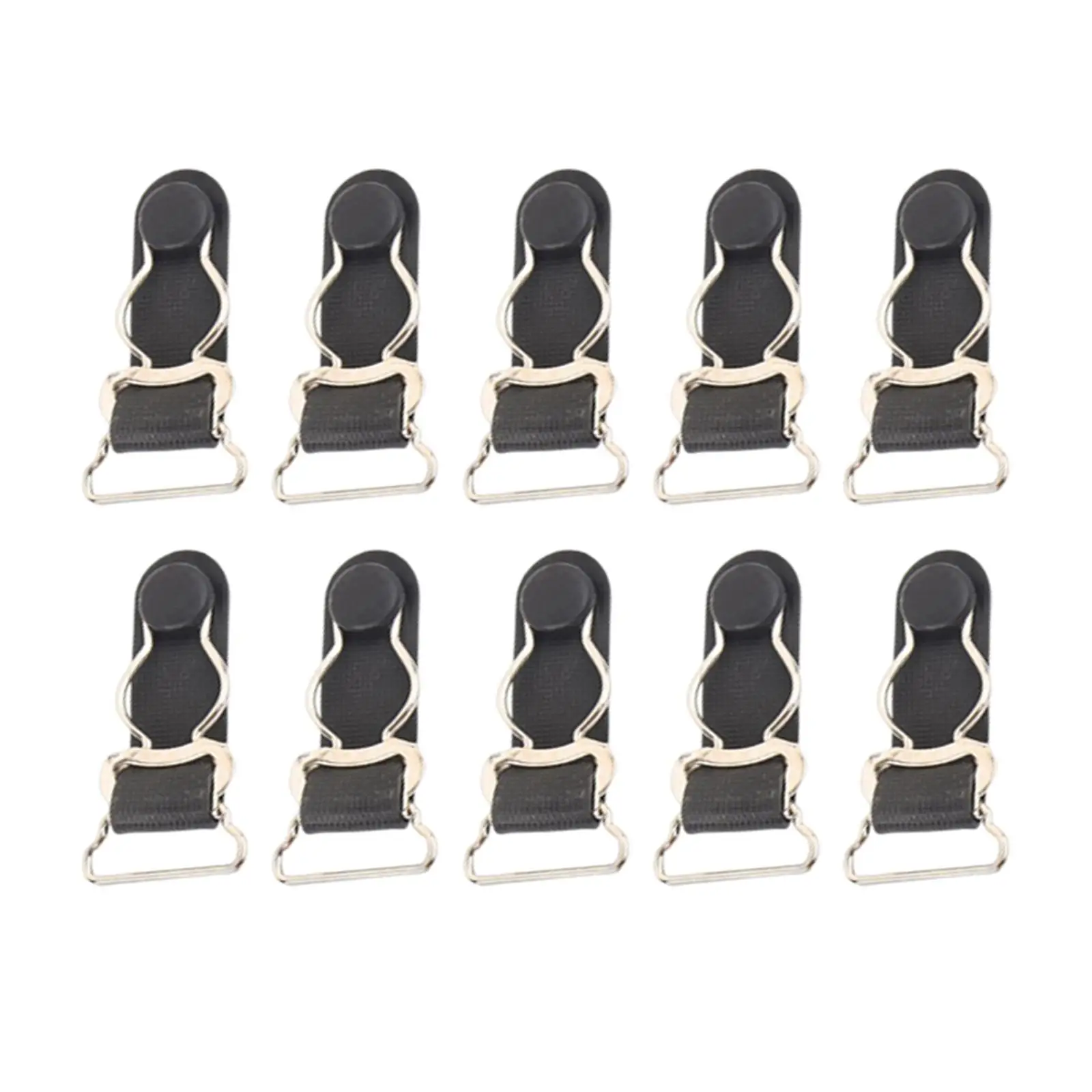 

10x Adjustable Garter Belt Fastener Clips Stable Corset Grips for Ladies Thigh Stockings Leg Garter Shorts Over Knee Socks