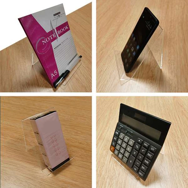 10 Pcs Acrylic Book Stand,Clear Acrylic Display Stand, Clear Holder For Displaying Pictures,Jewelry,Watch Display Stand