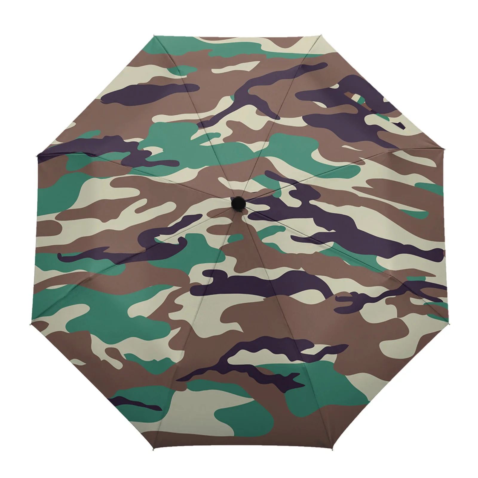 

Camouflage Background Large Fully-automatic Parasol Umbrella Foldable Eight Strand Umbrella for Adults Rain Umbrella