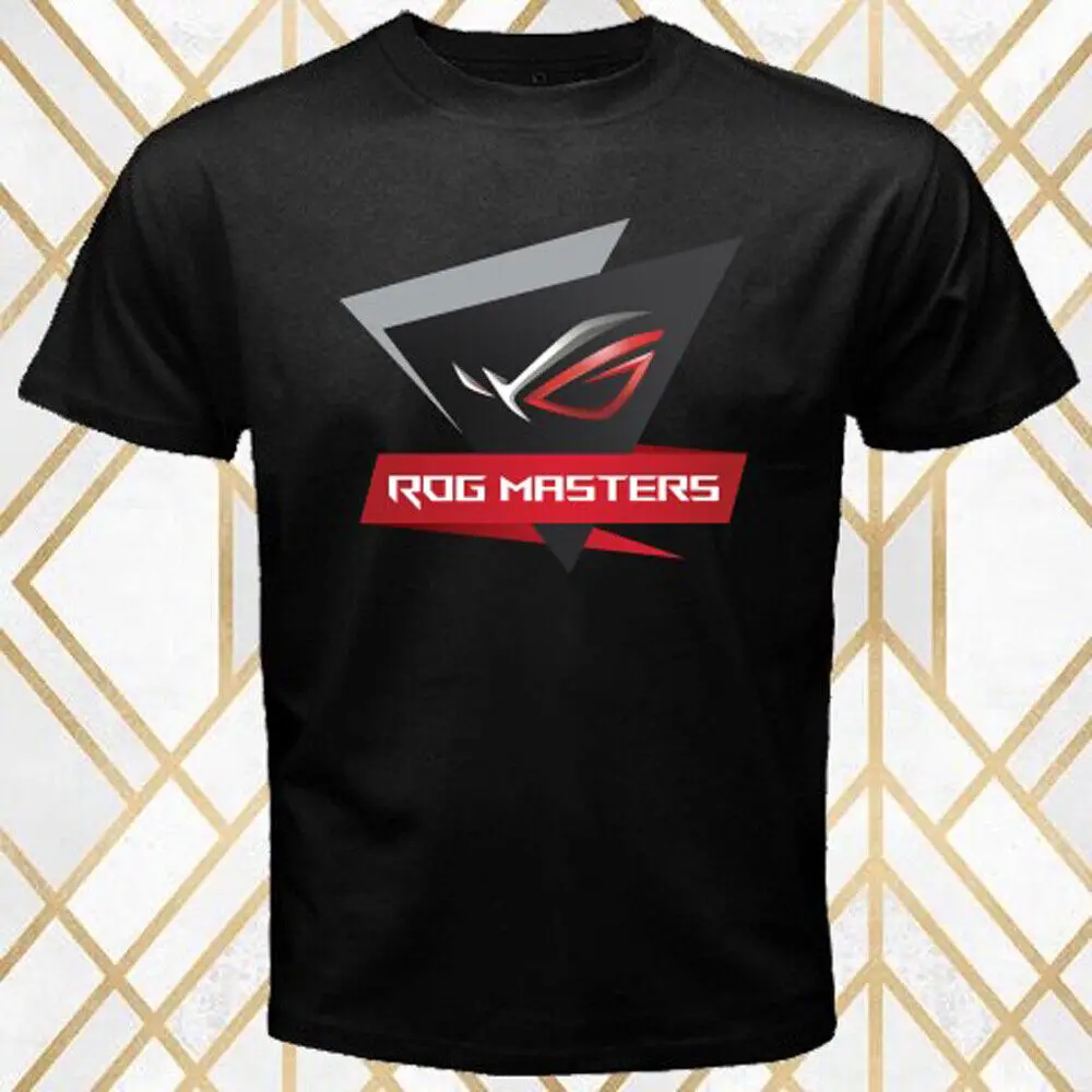 Мужская черная футболка с компьютерным логотипом Asus ROG Masters размер S - 3XL
