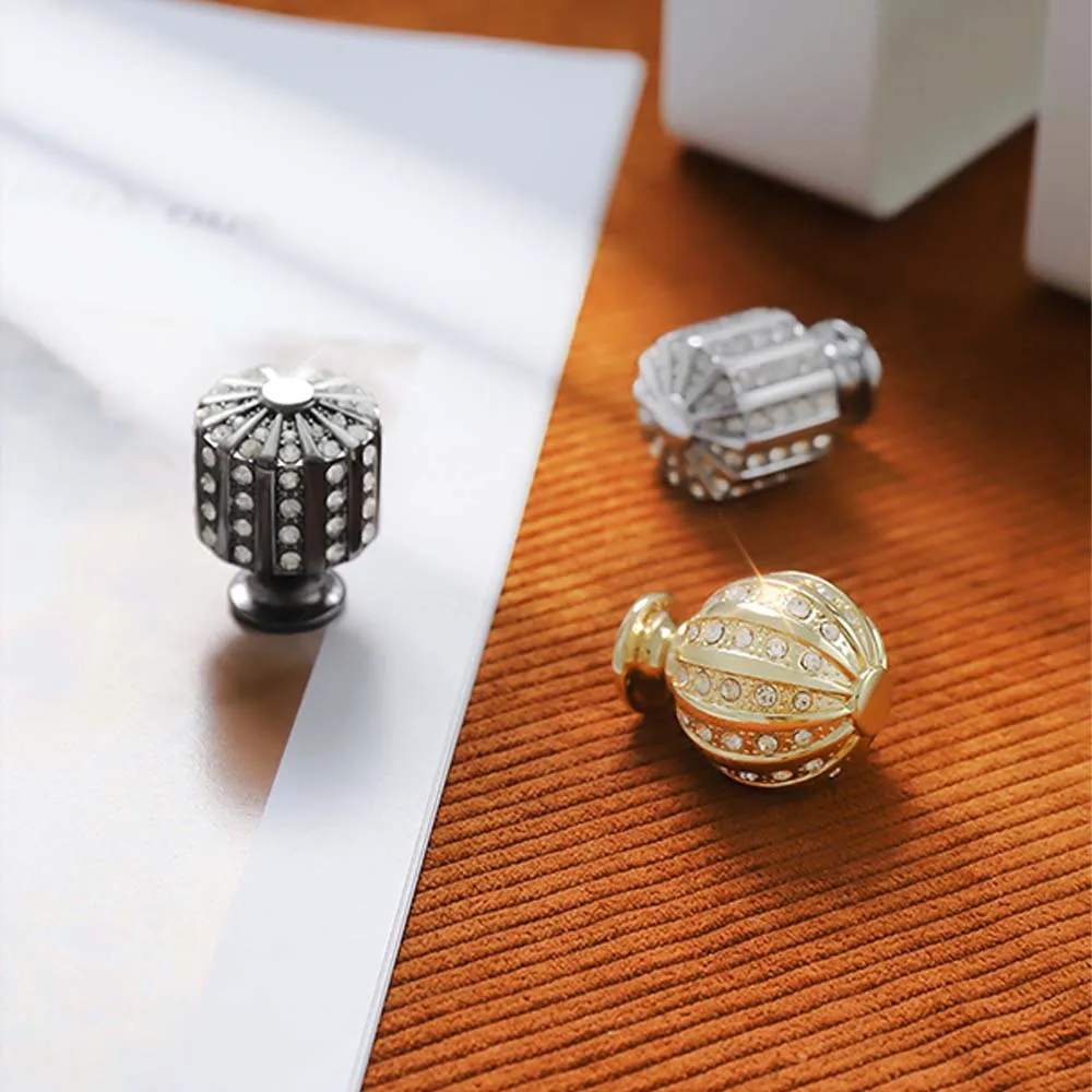 

New High-end Crystal Drill Single Hole Handle Light Luxury Cabinet Door Drawer Single Hole Handle Nordic Style Cabinet Wine Knob