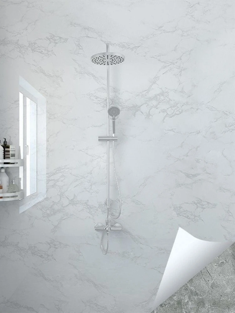 

Bathroom Self-adhesive Wallpaper Formaldehyde-free Kitchen Stove Renovation Marble Stickers Peel and Stick Wallpaper Home Decor