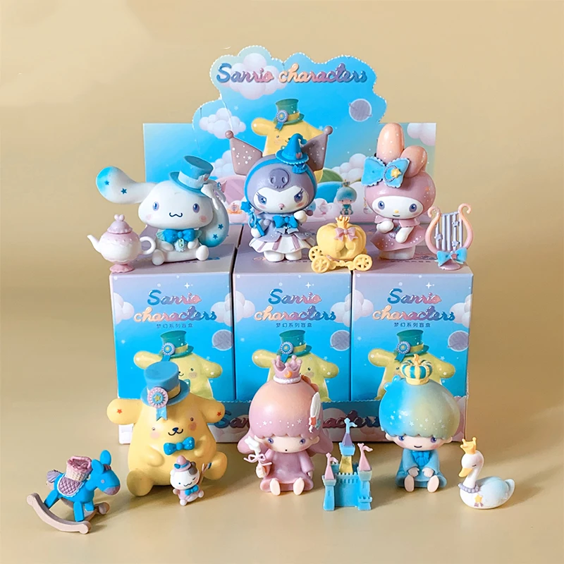 

Sanrio Anime Blind Box Kuromi My Melody Cinnamoroll Cute Doll Surprise Box Pompompurin Kawaii Mini Figure Boys Girls Toy Gifts