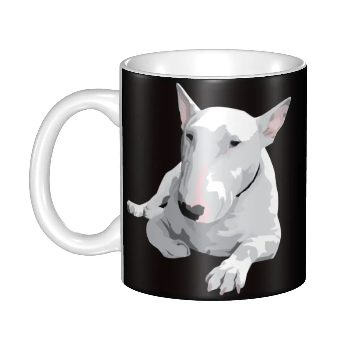 

DIY English Bull Terrier Ceramic Mugs Customized Coffee Cups Creative Gift Men Women Outdoor Work Camping Cup