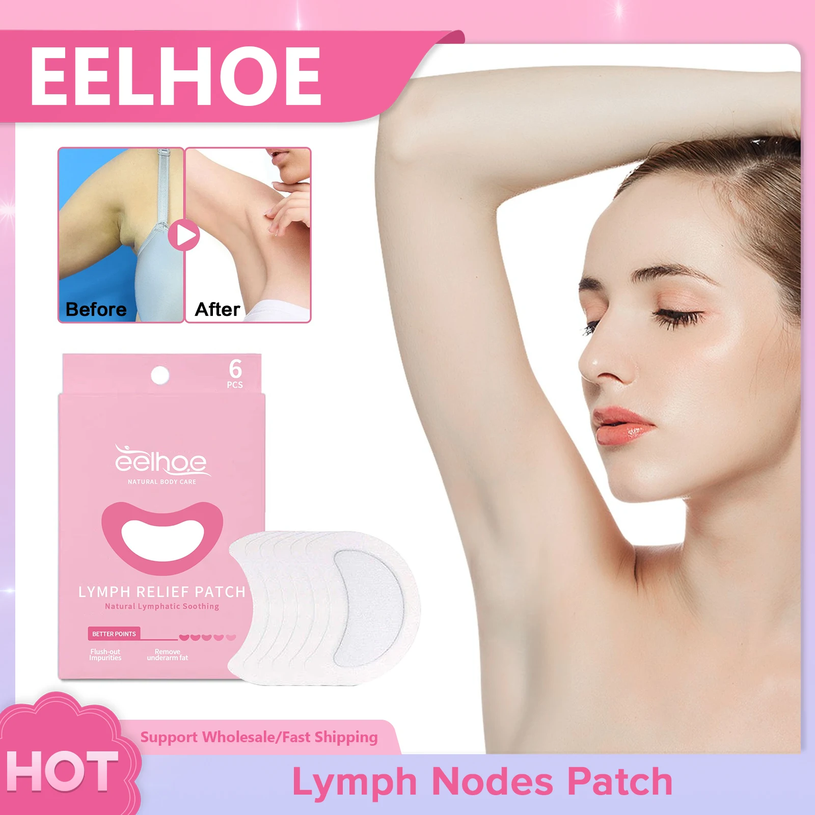 

Lymph Nodes Patch Anti Swelling Drainage Detox Patches Effective Heating Armpit Neck Breast Pain Treatment Thyroid Lymph Sticker