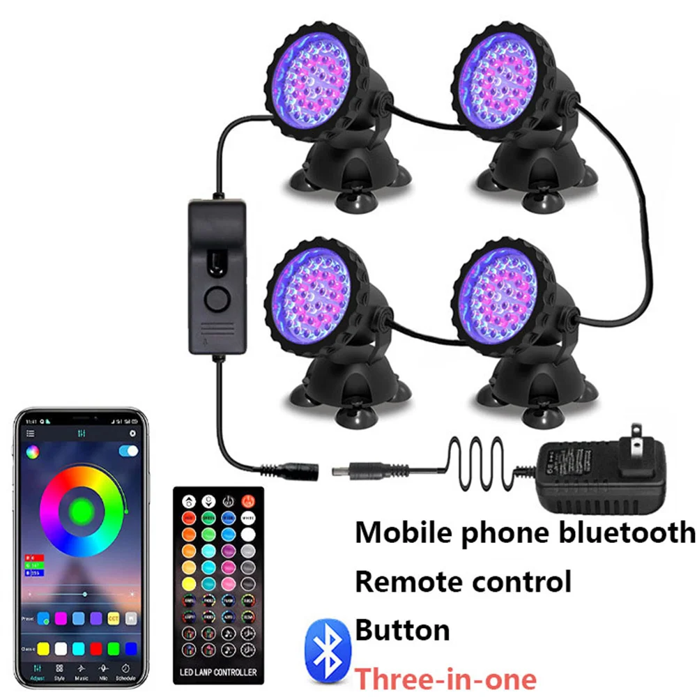

Control Submersible Pool Lamp Pond For Landscape Underwater Garden Bluetooth Waterproof Spotlight Pool Spotlight Lamp