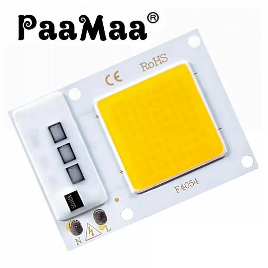 

PaaMaa LED COB Chip 10W 20W 30W AC 220V 110V Smart IC Without Driver LED Lamp Beads For Floodlight Spotlight Diy Matrix Lighting