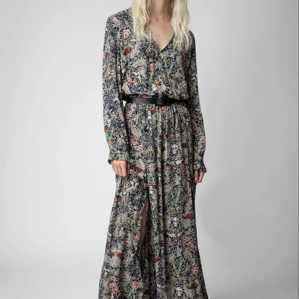 

Women Print Sling Midi dress 2022 new Lace Stitching Sexy V-neck Backless Sleeveless Female Irregular Dress Robe
