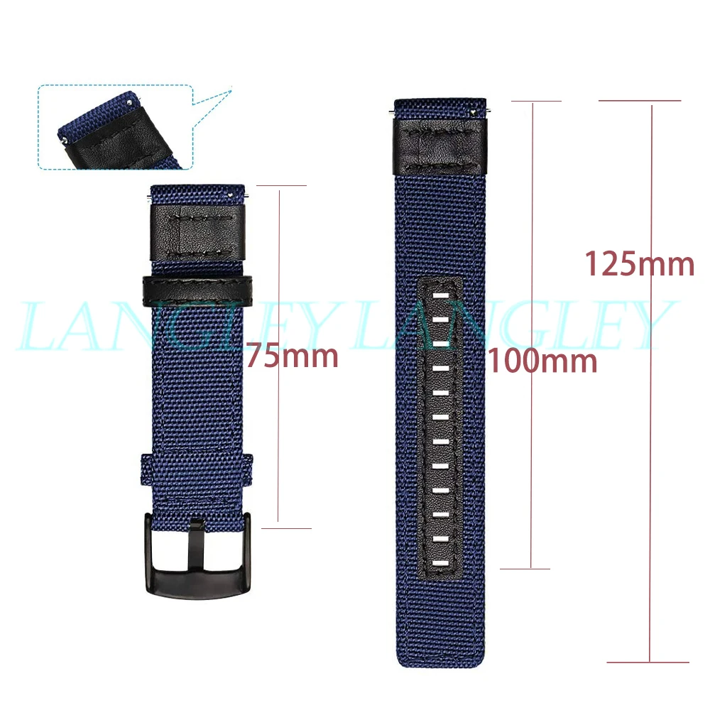 20 22mm Band Nylon Strap for Samsung Galaxy Watch3 41mm 45mm Quick Release Bracelet for Huawei Watch GT 2 Pro 46mm 42 Watchband images - 6