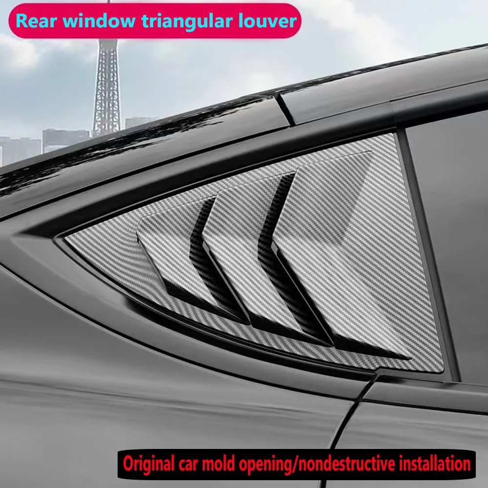 

1 пара, наклейки из углеродного волокна для заднего стекла автомобиля Tesla Model 3/Y