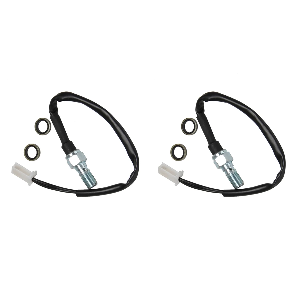 

2X Motorcycle Hydraulic Brake Light Pressure Switch Banjo Bolt M10 Pitch for Honda Kawasaki Yamaha Nissan Atvs M10 1MM