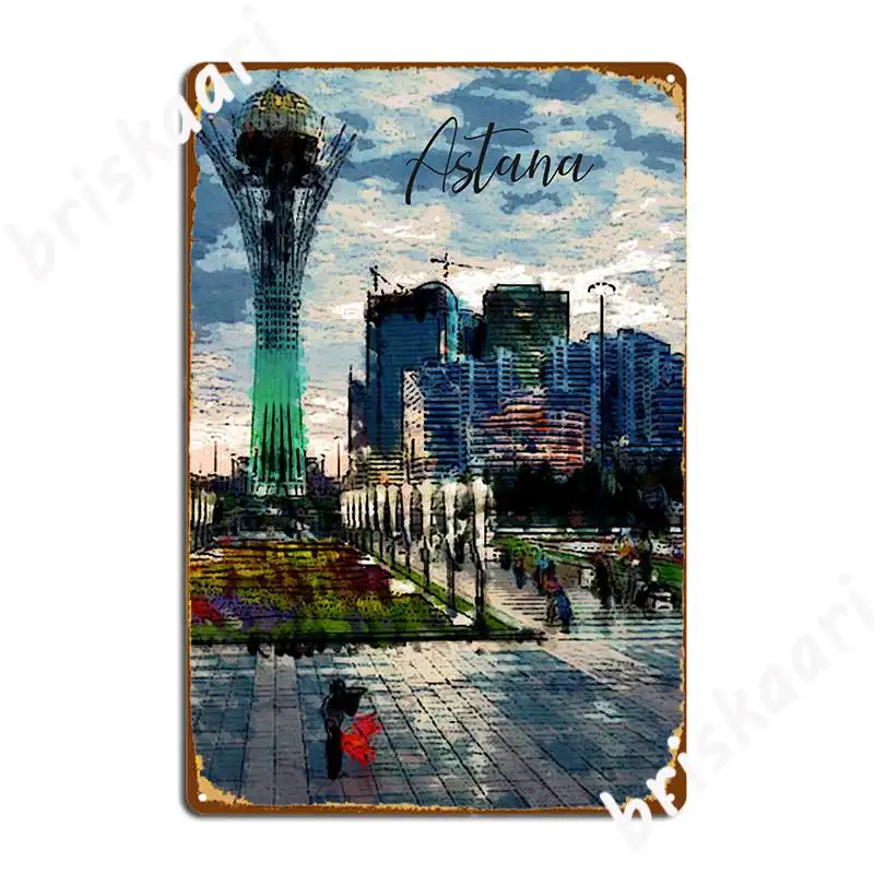 Постер Astana, металлический плакат, Настенный декор, бар, пещера, персонализированный клубный домашний жестяной плакат