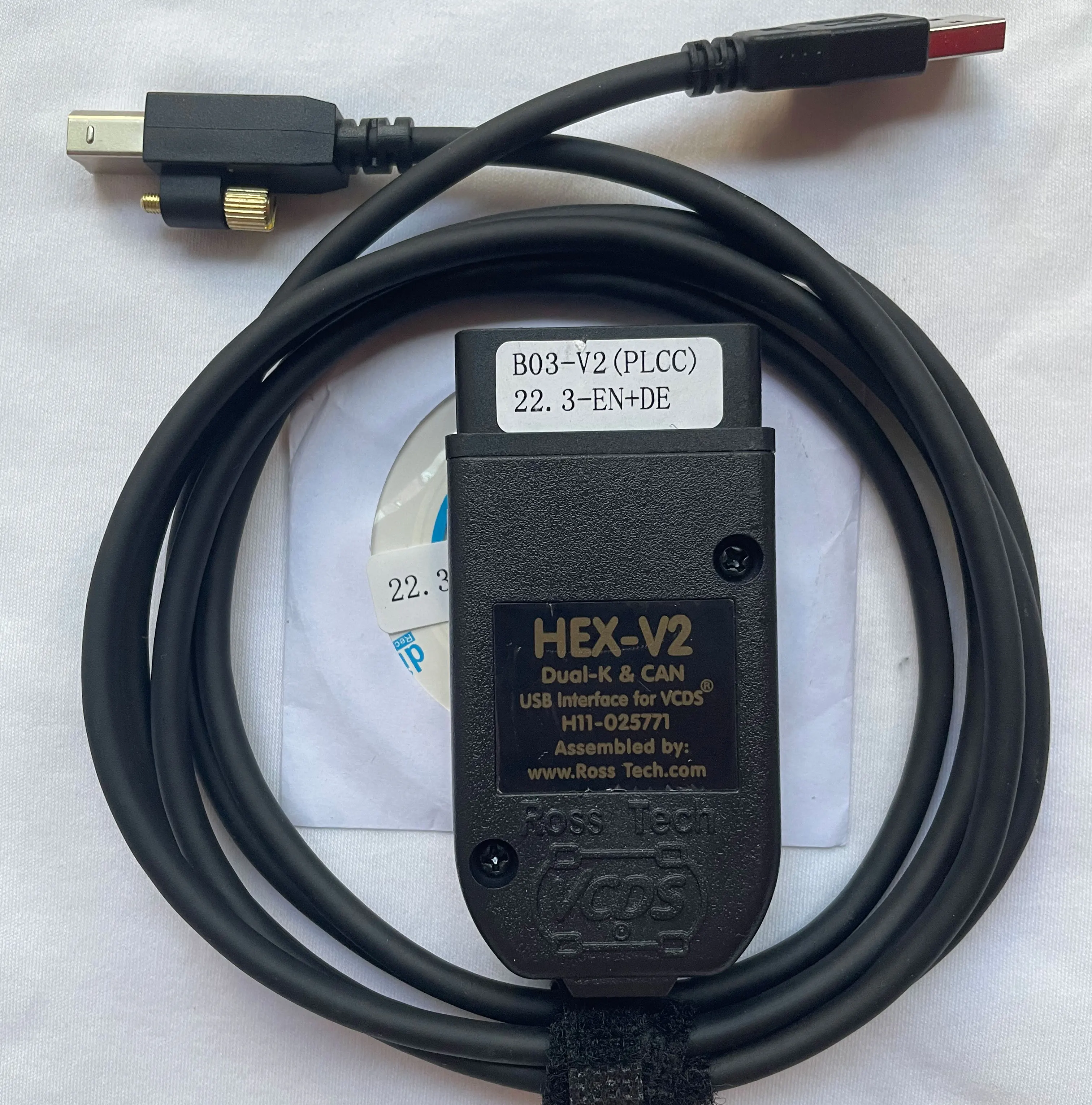 

VAGCOM 22.3 VAG COM 21.9 2022 Newest VCDS HEX CAN V2 Interface FOR VW AUDI Skoda Seat VAG 22.3 English French ATMEGA162+16V8