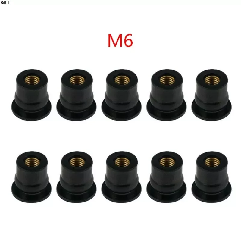 

10x M4/M5/M6 Rubber Well Nuts Blind Fastener Windscreen Windshield Fairing Cowl