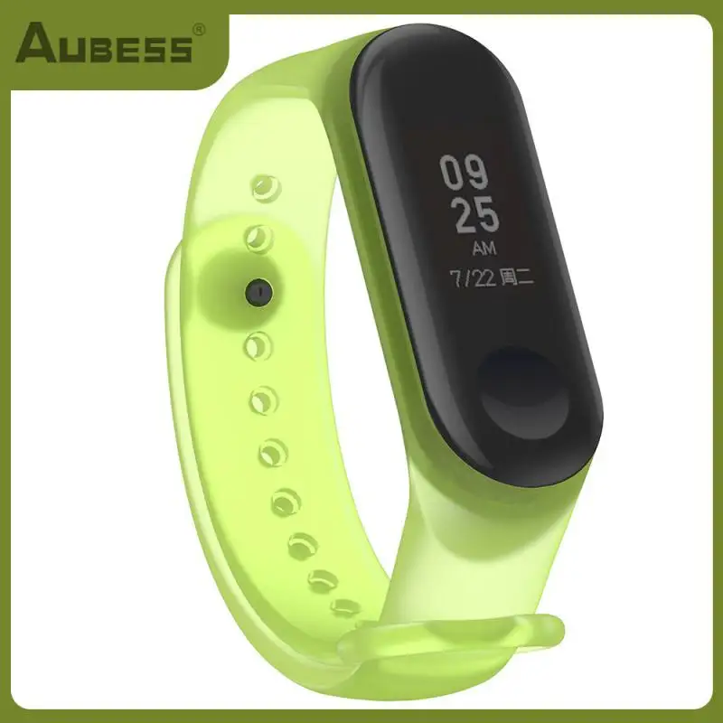 

Sweatproof Silicone Strap Unisex Replacement Strap Tpu Transparent Wristband Waterproof For Mi Band 5/6 Accessories
