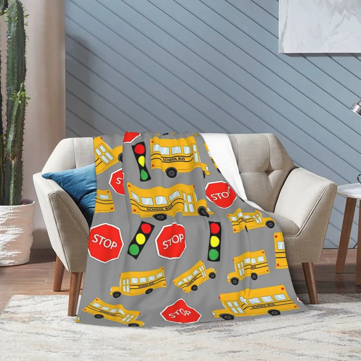 Желтое школьное освещение одеяла с рисунком мягкое теплое Фланелевое покрывало