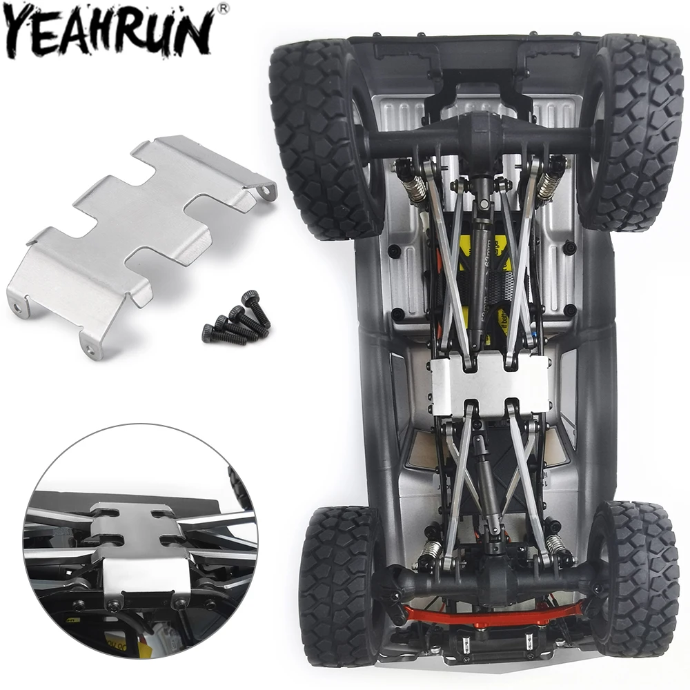 

YEAHRUN RC Car Bottom Plate Axle Protector Chassis Armor Skid Plate for 1/24 RC Crawler Axial SCX24-90081 Parts
