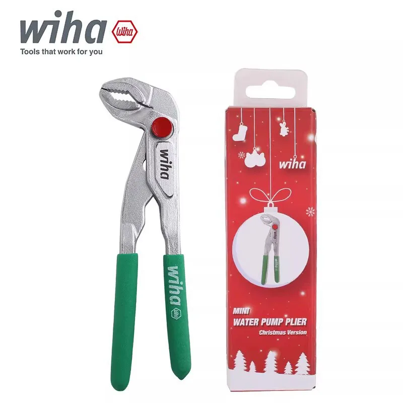 Фото Мини-плоскогубцы Wiha Christmas лимитированной серии, 125 мм, многофункциональные регулируемые клещи для водопроводных труб 46810 №1