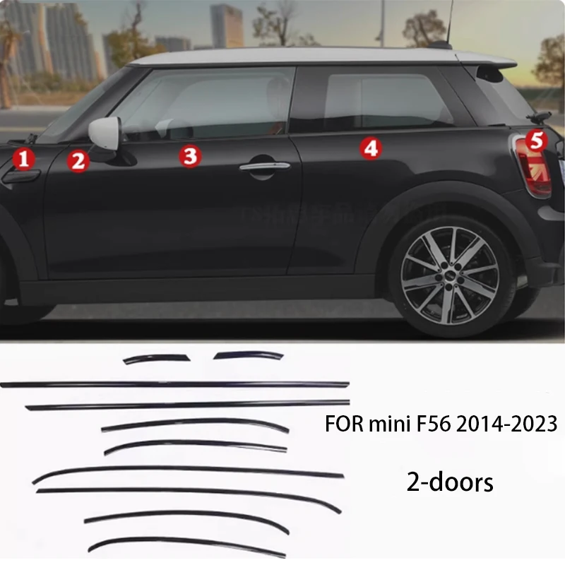 

ДЛЯ mini F56 F55 R56 R58 F60 R60 R55 COUNTRYMAN CLUBMAN Нержавеющая сталь черная Накладка на внешнее окно, накладка на порог, боковая крышка
