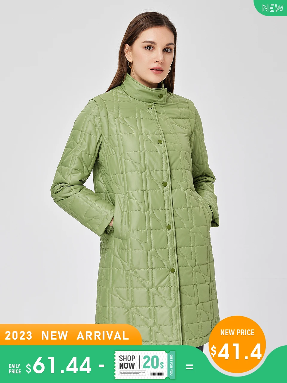 

ZIAI 2023 NEW Women's spring jacket long parkas Casual Thin Cotton Single breasted Fashion trench coat women ZM-20353