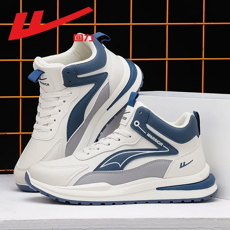 

Warrior Sport Shoes Men 2023 PU leather Splicing Sewing Sneaker Outdoor Basketball Running Tennis spor ayakkabı