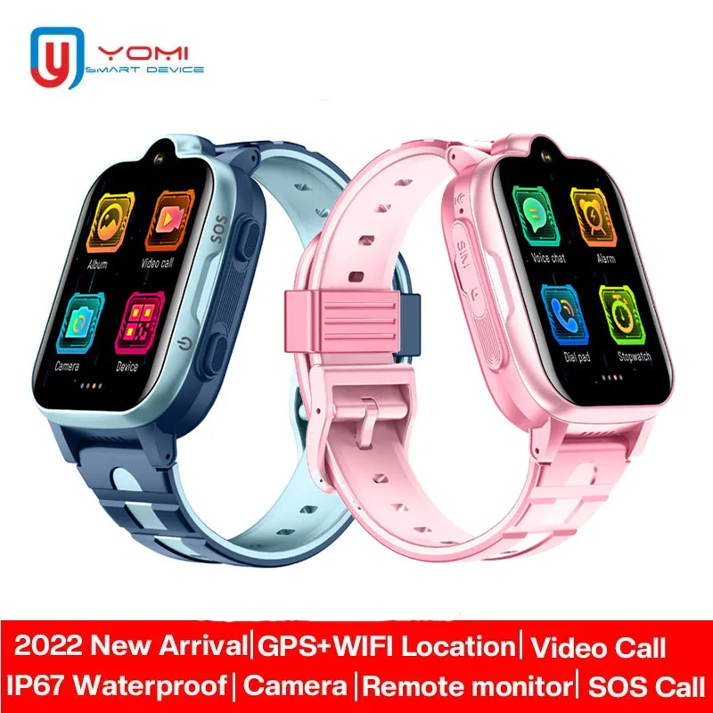 

4G Smart Kids Watch Waterproof Large Screen GPS Track Smartwatch Two-way Call Remote Camera SOS Children's Smart Watch Phone