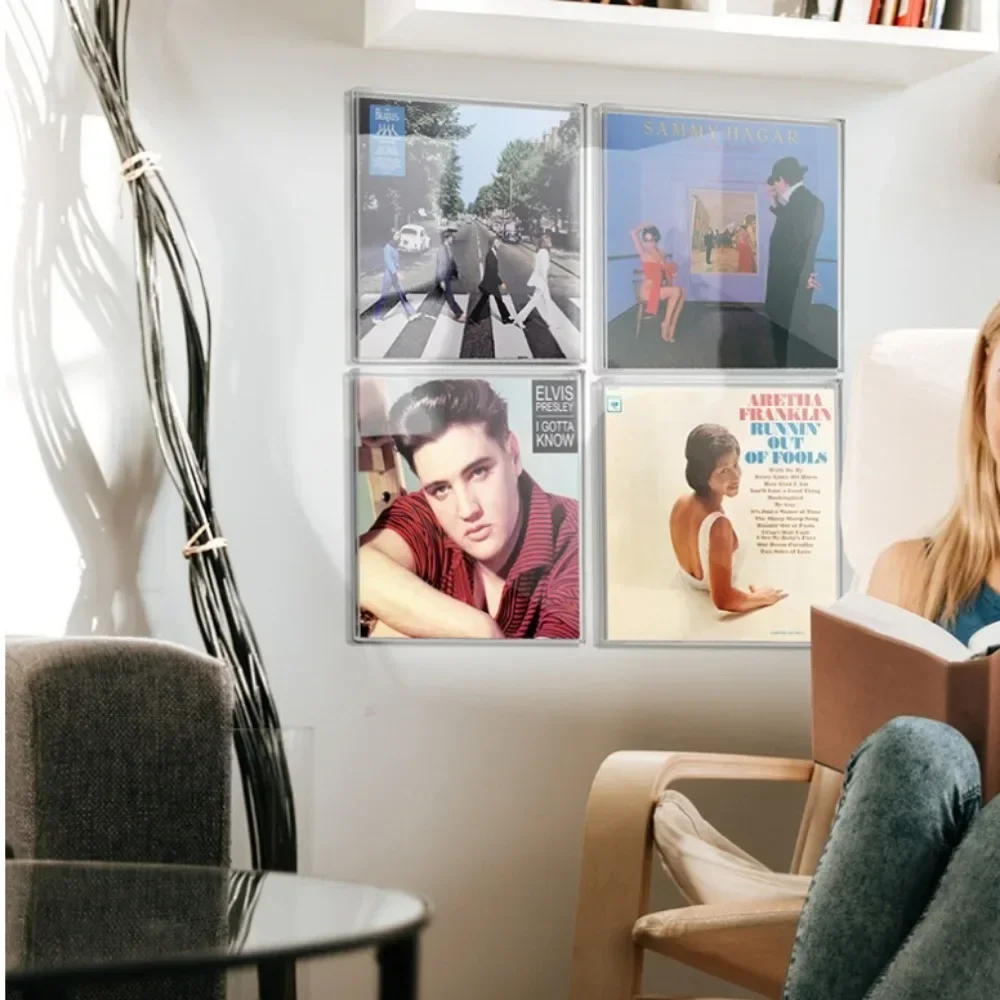 Прозрачные настенные полки для хранения вещей акриловые дисплеев LPs современные