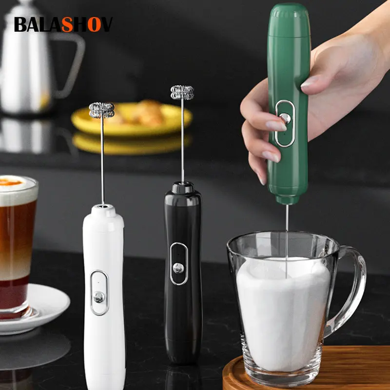 Electric Milk Frother Portable Handheld Mixer Foamer Rechargeable Milk Frothers Foam Maker Foy Kitchen Accessories