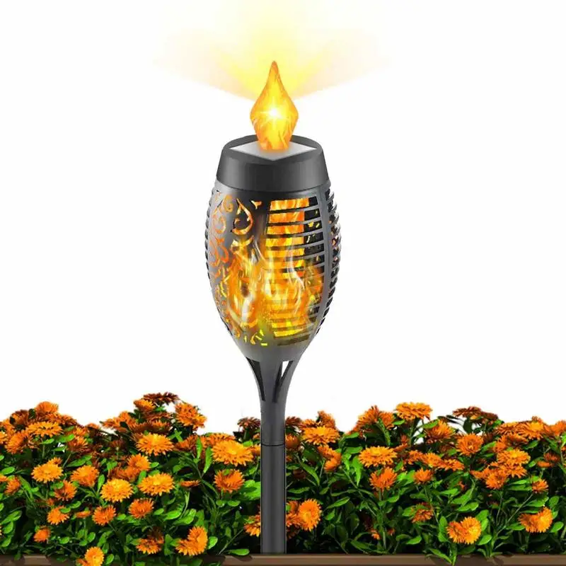 

Фонарь с солнечной батареей, лампа с эффектом огня для улицы, 13 лампочек, фонарь с эффектом огня