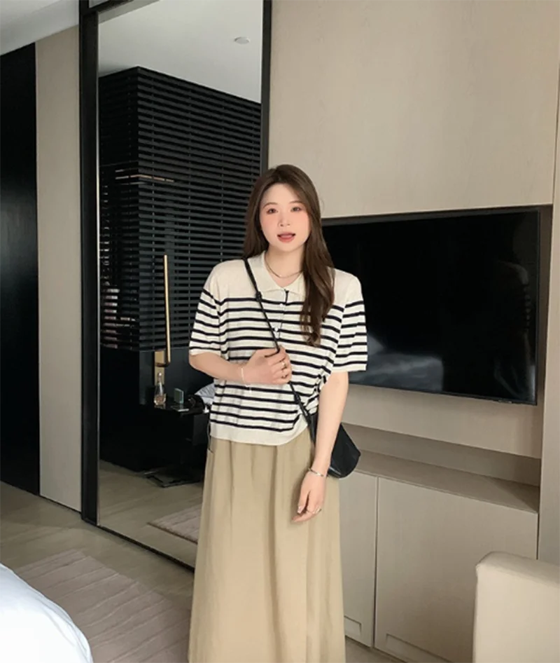 Женская Юбка-миди с естественной талией черная или цвета хаки свободная