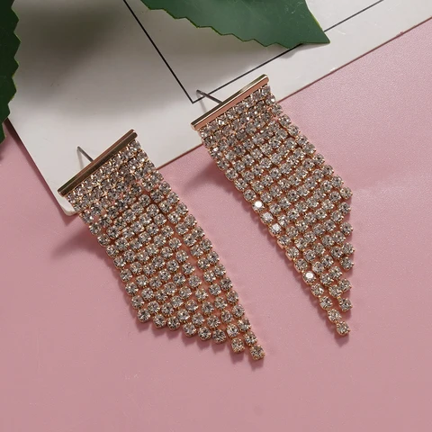 Серьги-капли WEALTHYBOO с кристаллами