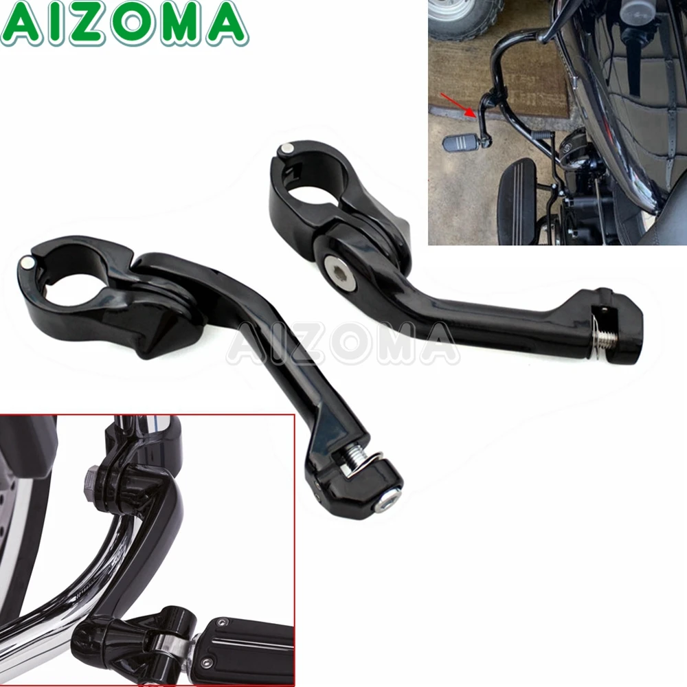 

Universal 32mm 1-1/4" Engine Guard Footpegs Clamp For Harley Kawasaki Yamaha Suzuki Honda Cruisers Highway Bar Foot Pegs Mount