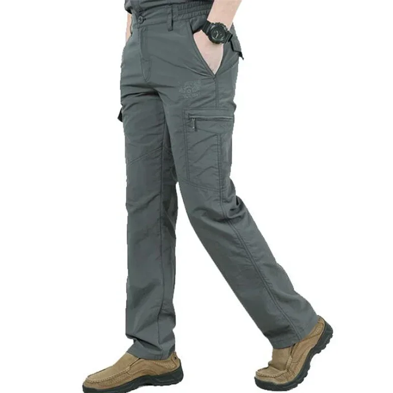 

Climbing Sport Cargo Outdoor Quick Trousers Pants Trekking Pants Summer Hiking Breathable Men Dry Tactical Mountain Army Fishing