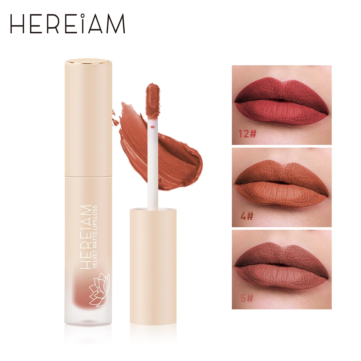 

IMAGIC New 12-Colors Velvet Matte Lip Gloss&Glaze Waterproof Long-Lasting Liquid Lipsticks Tint Silky Texture Pigment Cosmetics