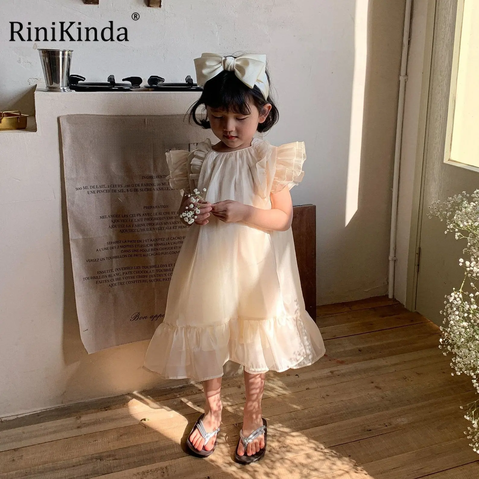 

Платье принцессы для девочек, весна-лето, однотонные сетчатые платья без рукавов с оборками для малышей, Детский костюм, одежда