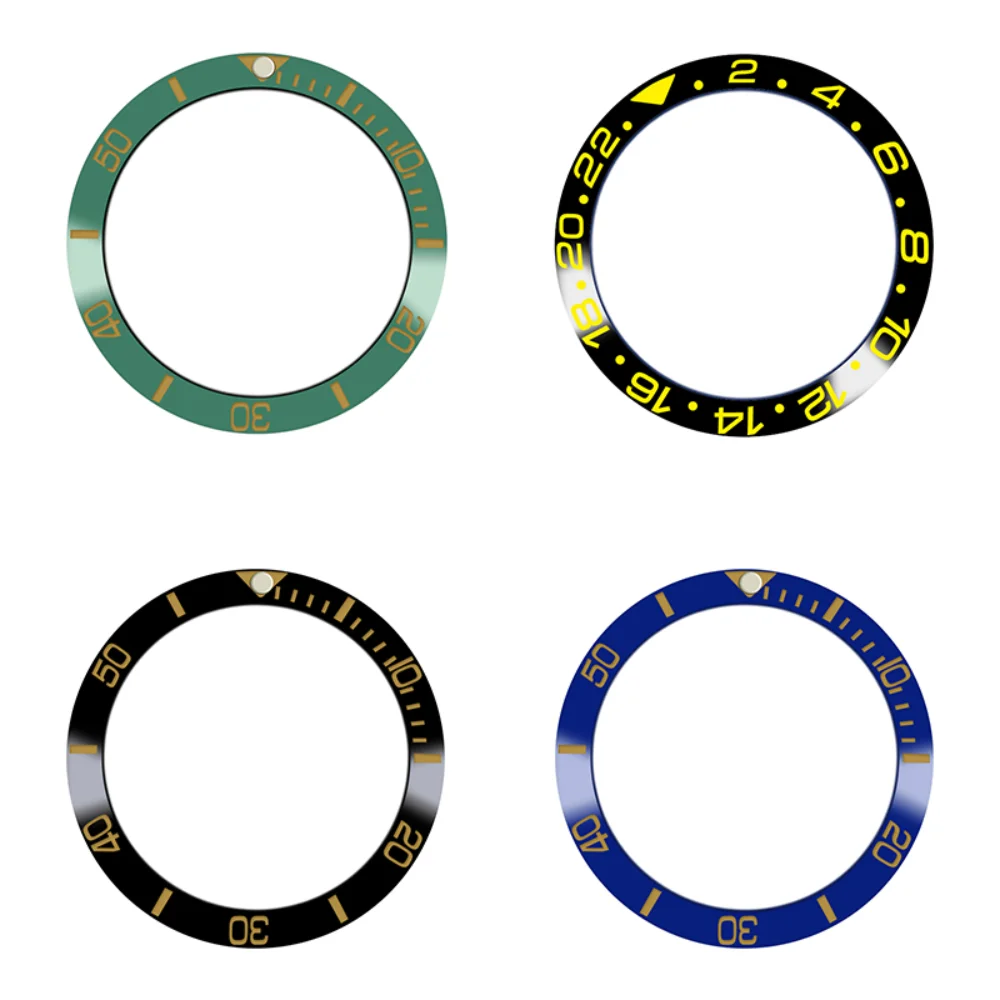 

38mm Ceramic Bezel GMT/ SUB Watch Insert Ring for 40mm Watch Case Mens Watches Replace Accessories Watch Face Inserts