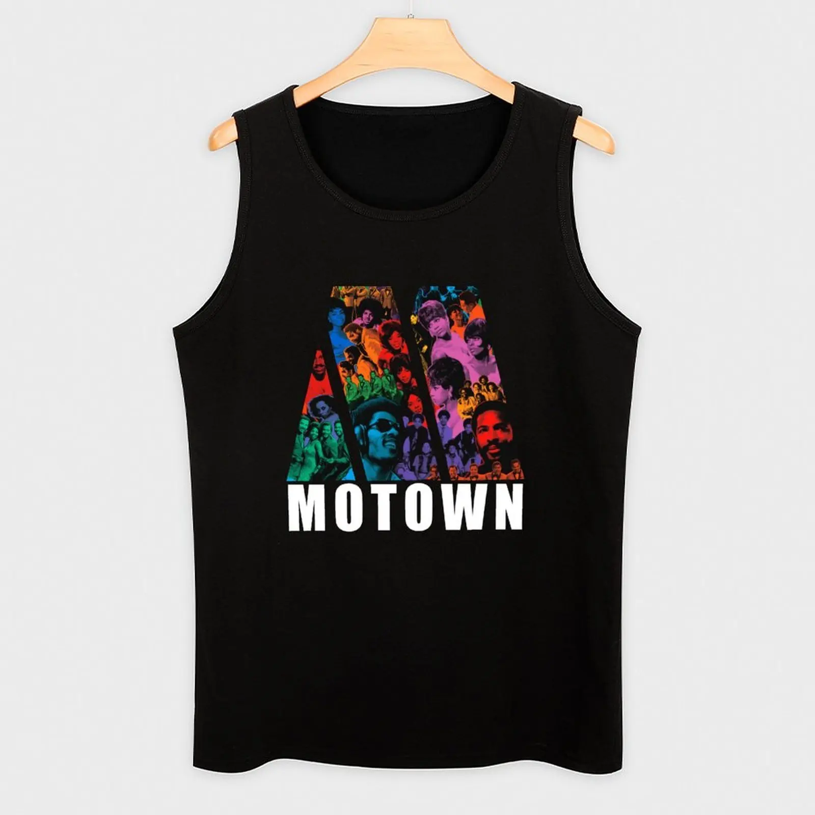 Фото Винтажная майка Tamla Soul Motown Collective с коллажем в стиле поп-арт, посвященная музыкальным лейблам шестидесятых и семидесятых годов. №3