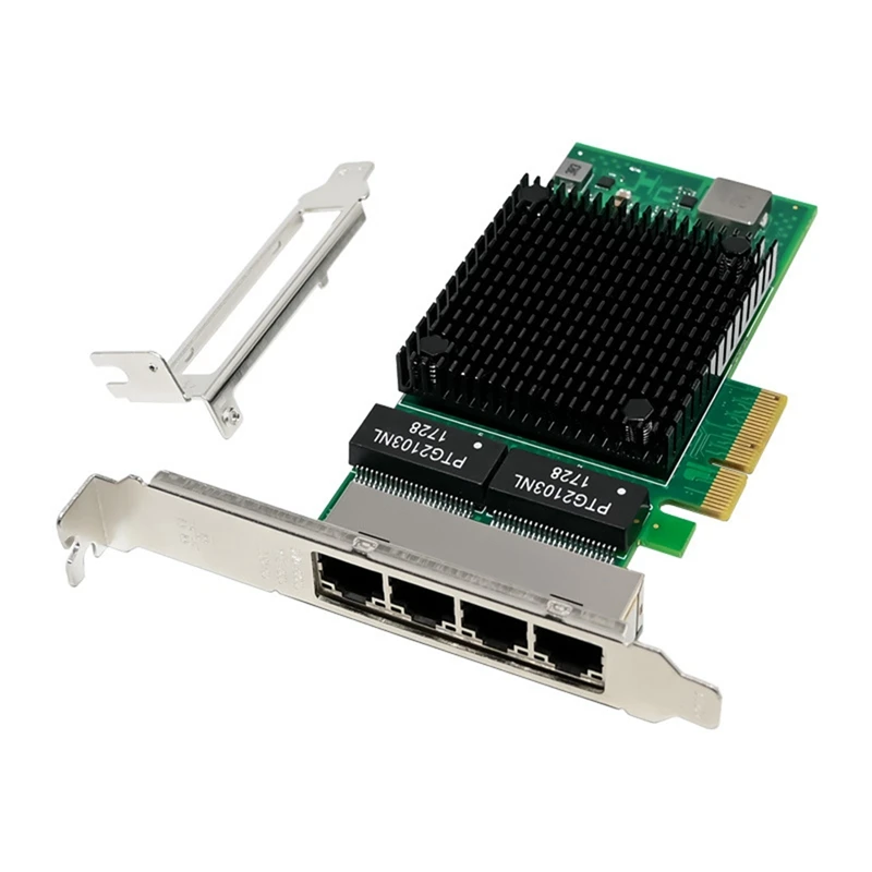 Серверная сетевая карта I340-T4 PCI-E X4 Gigabit 4 порта RJ45 PCI Express X Gen 2 1 5GT/S 82580EB сервер NIC