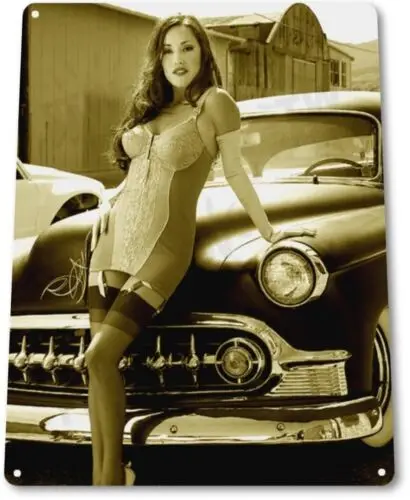 

Металлическая вывеска "Сексуальная пин-ап девушка"